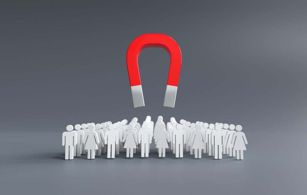 magnets attracting customers